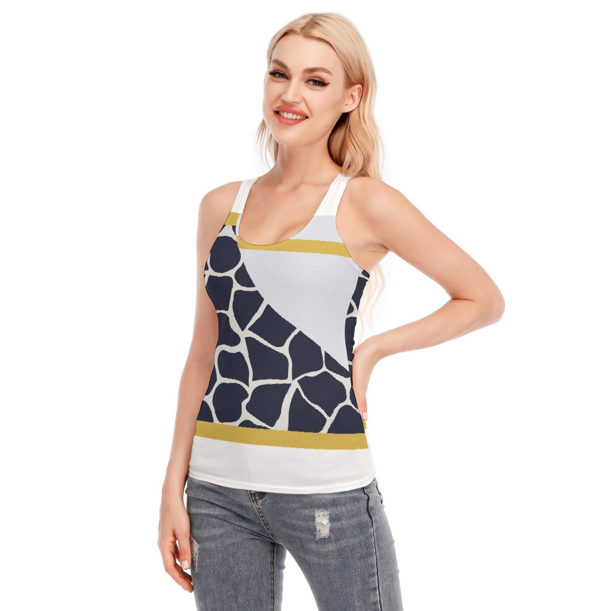 All-Over Print Women's Racer Vest | 190GSM Cotton