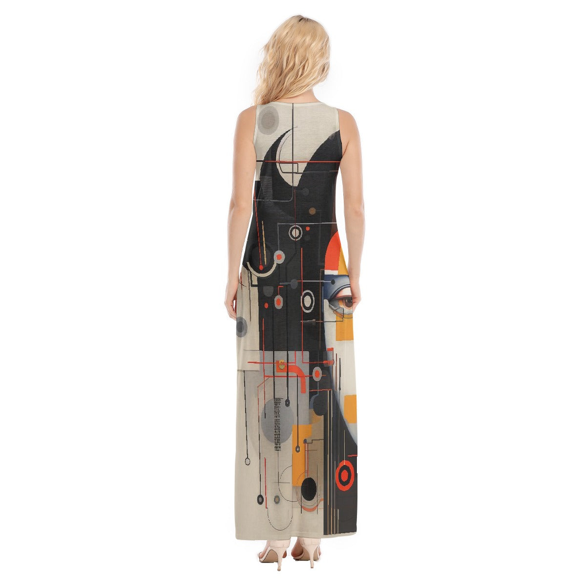 All-Over Print Women's Vest Dress | Length To Ankle