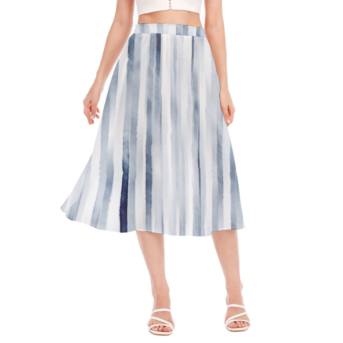 All-Over Print Women's Long Section Chiffon Skirt
