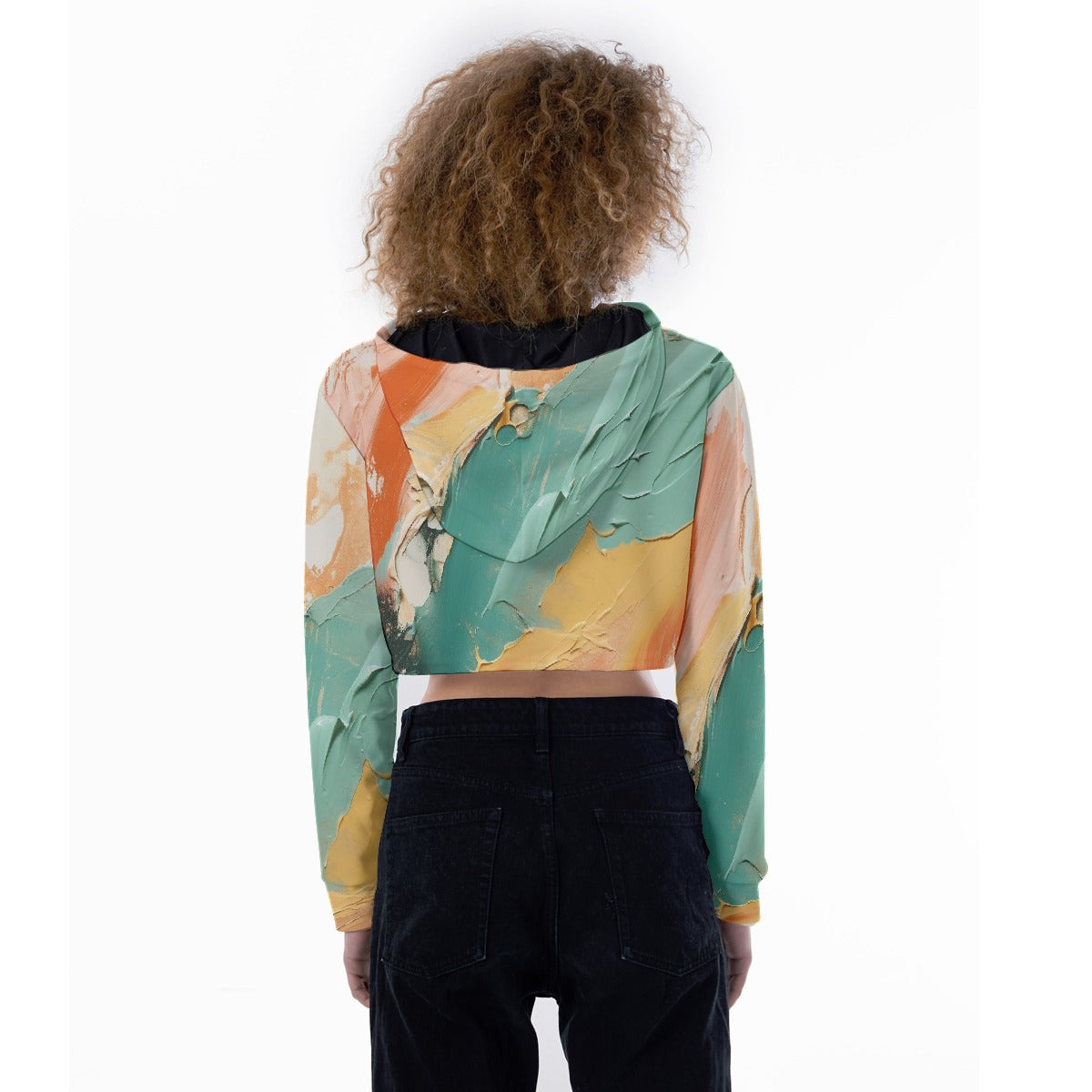All-Over Print Women's Crop Top Hoodie