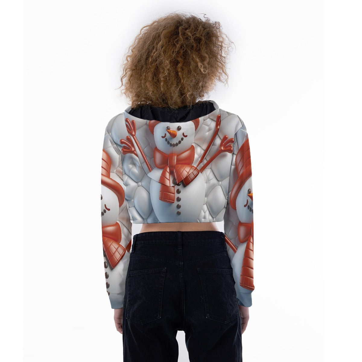 All-Over Print Women's Crop Top Hoodie