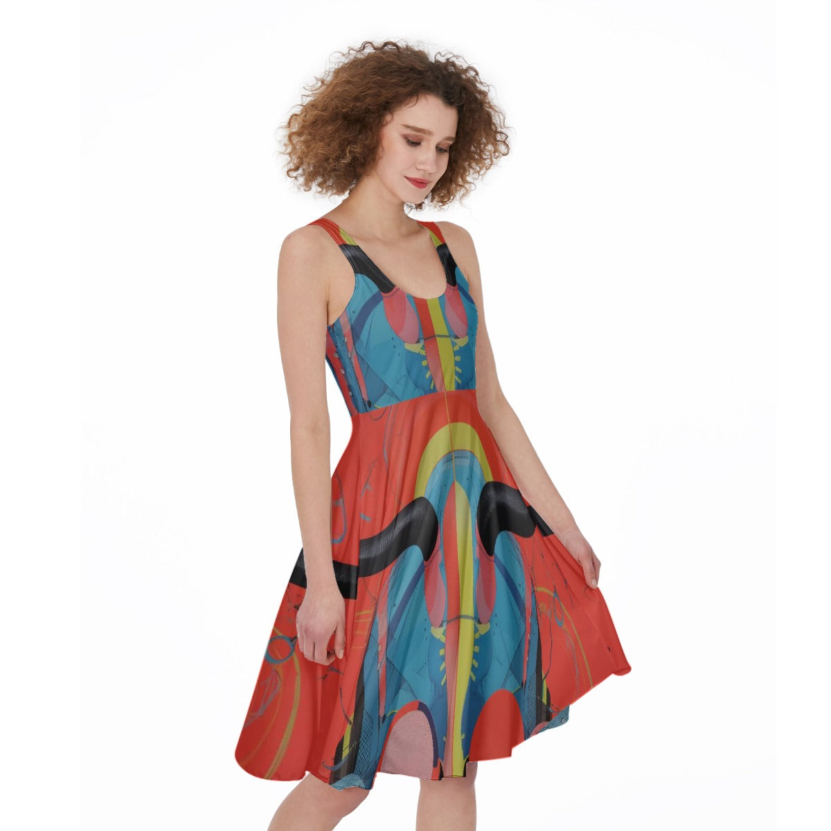 All-Over Print Women's Sleeveless Dress