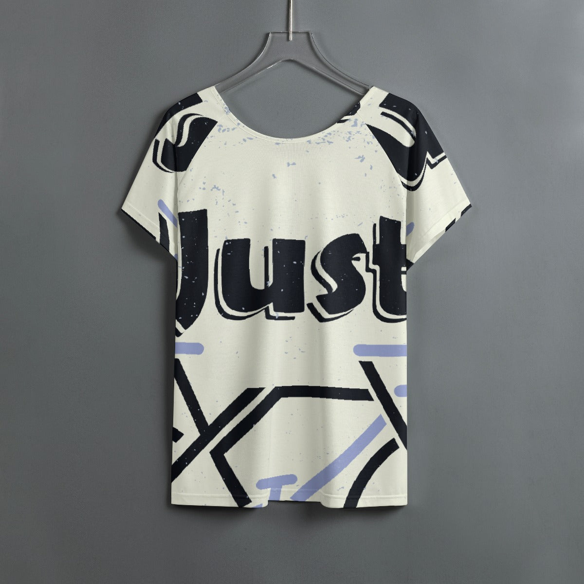 All-Over Print Women's Round Neck T-shirt With Raglan Sleeve