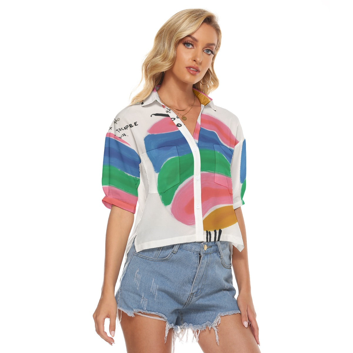 All-Over Print Women's V-neck Shirts