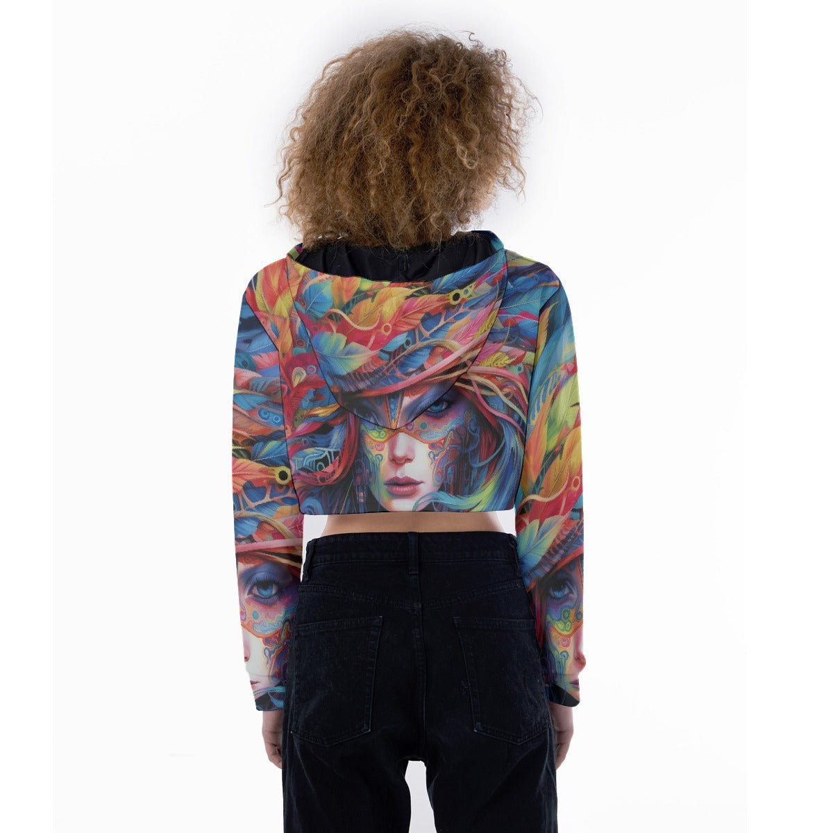 All-Over Print Women's Crop Top Hoodie