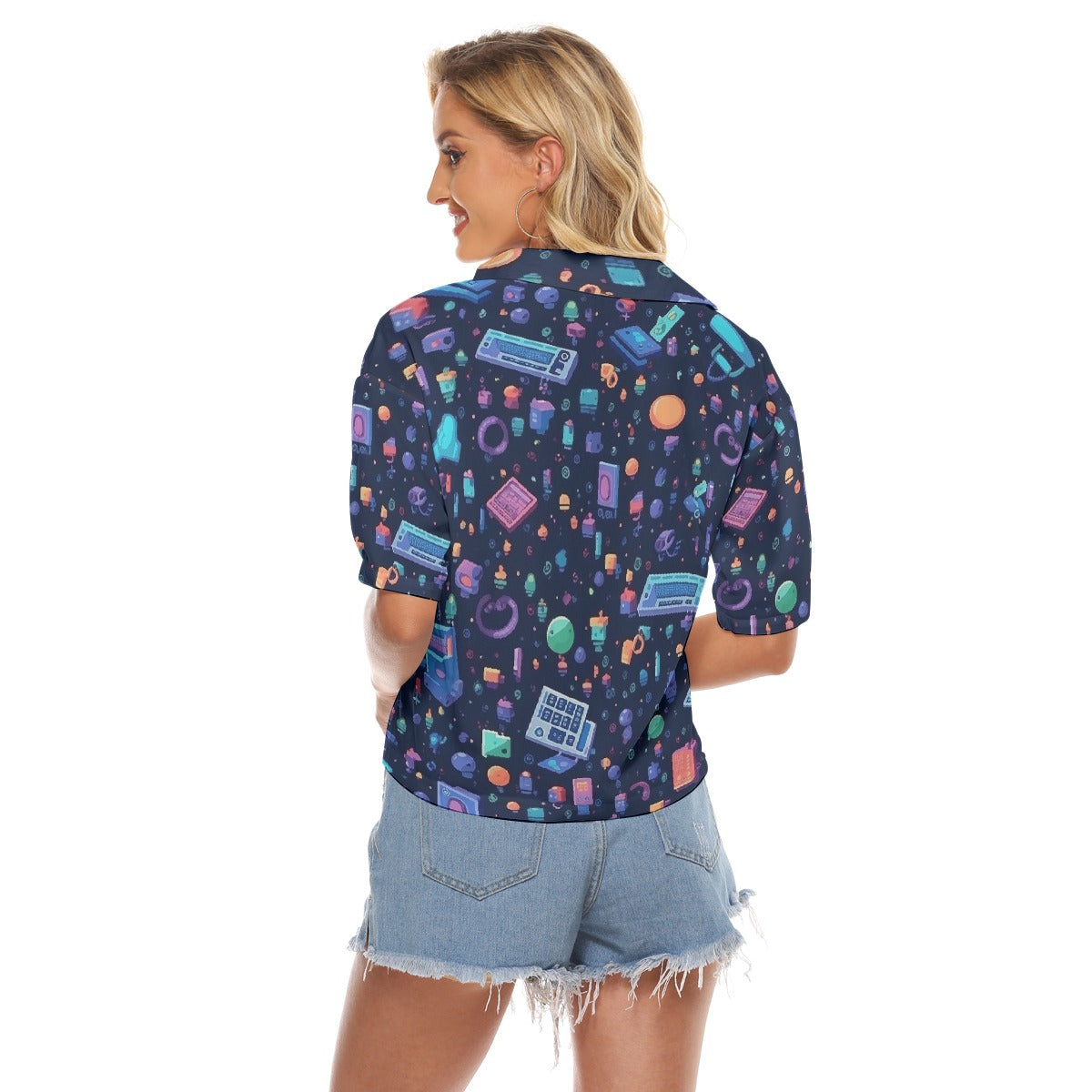 All-Over Print Women's V-neck Shirts
