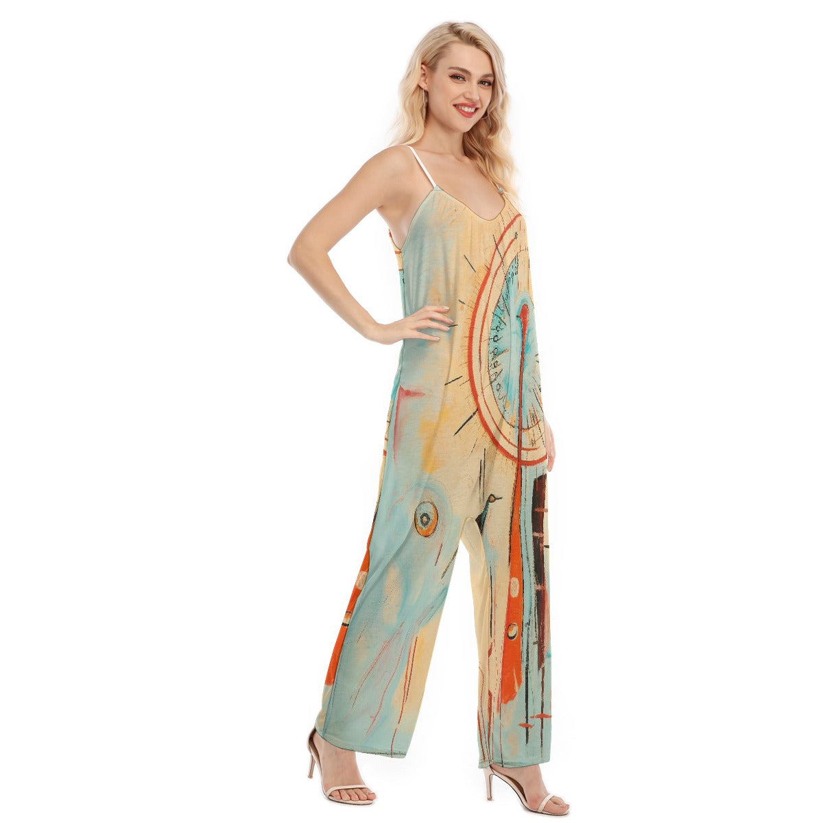 All-Over Print Women's Loose Cami Jumpsuit