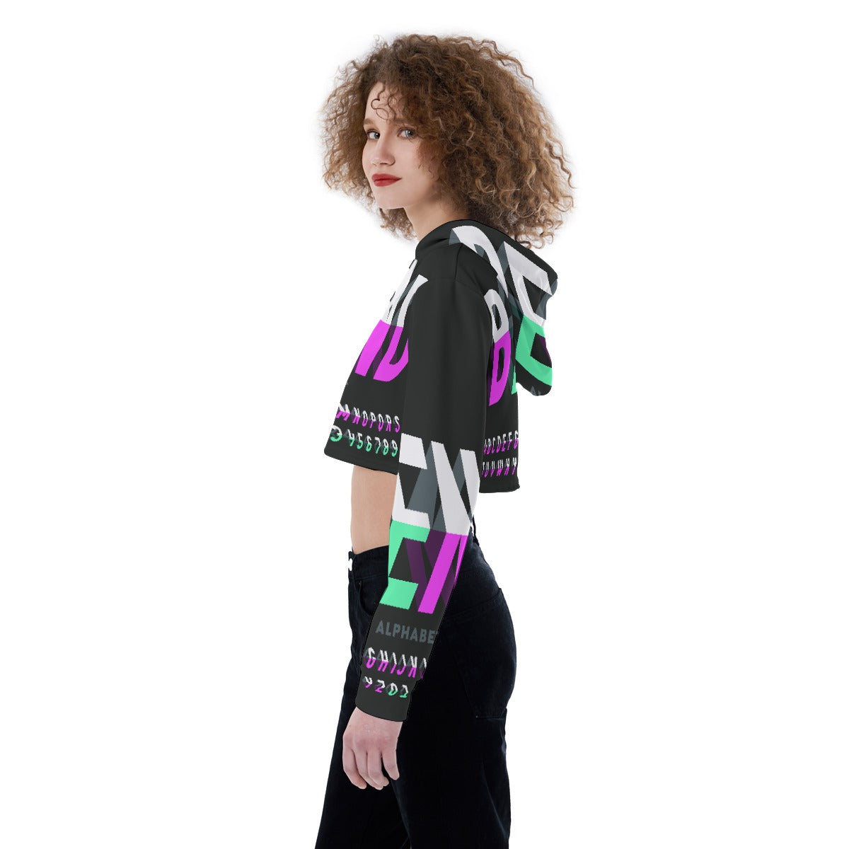 All-Over Print Women's Crop Top Hoodie