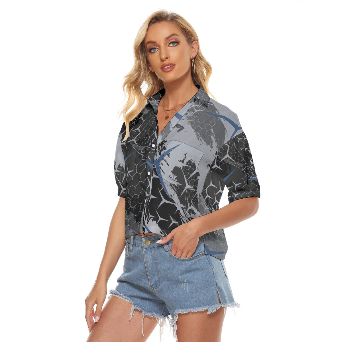 All-Over Print Women's V-neck Shirts