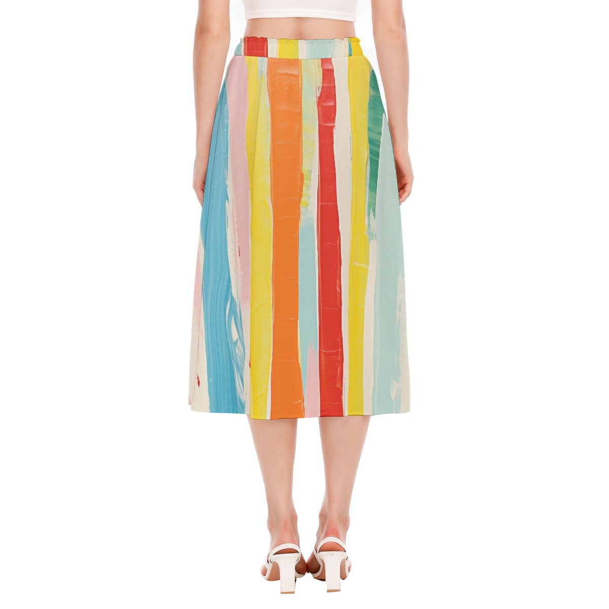 All-Over Print Women's Long Section Chiffon Skirt