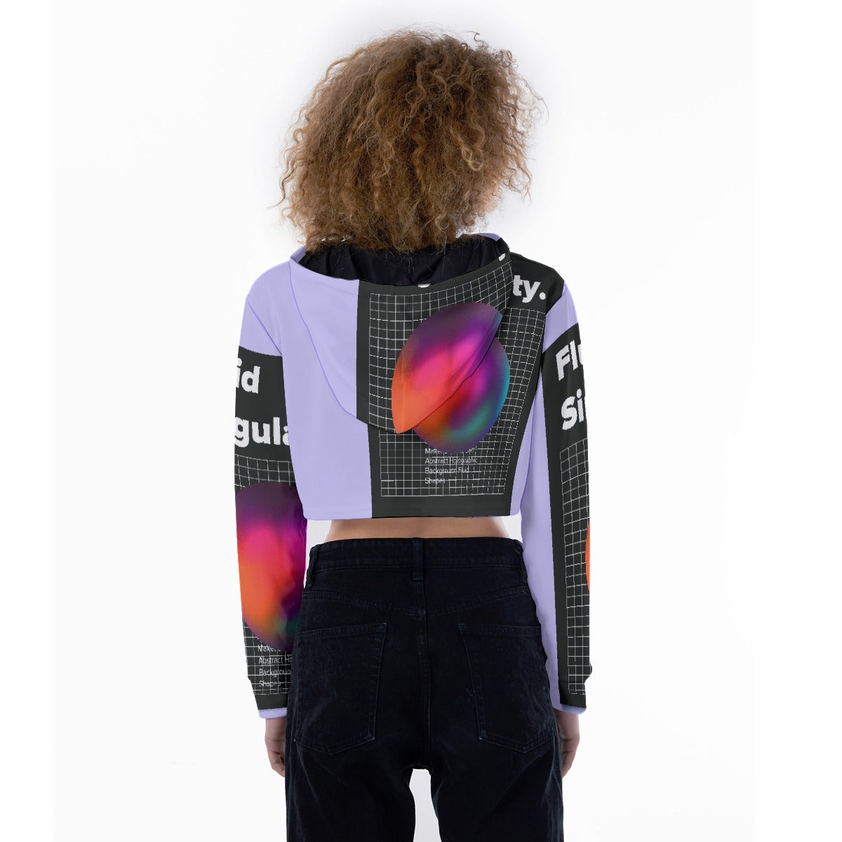 All-Over Print Women's Crop Top Hoodie