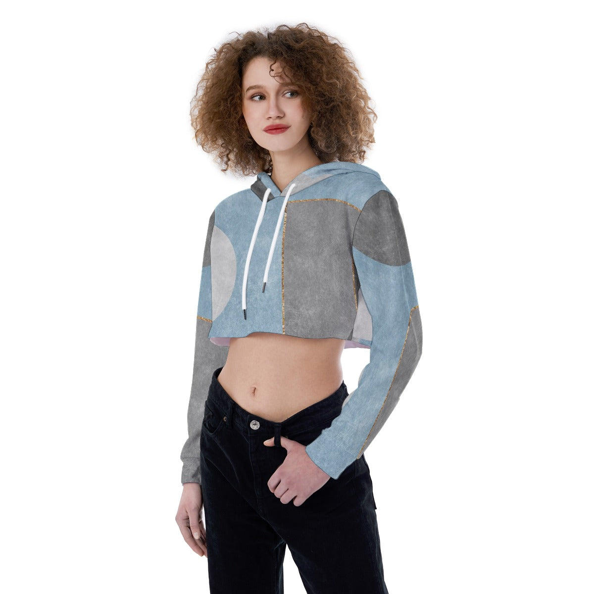 All-Over Print Women's Crop Top Hoodie