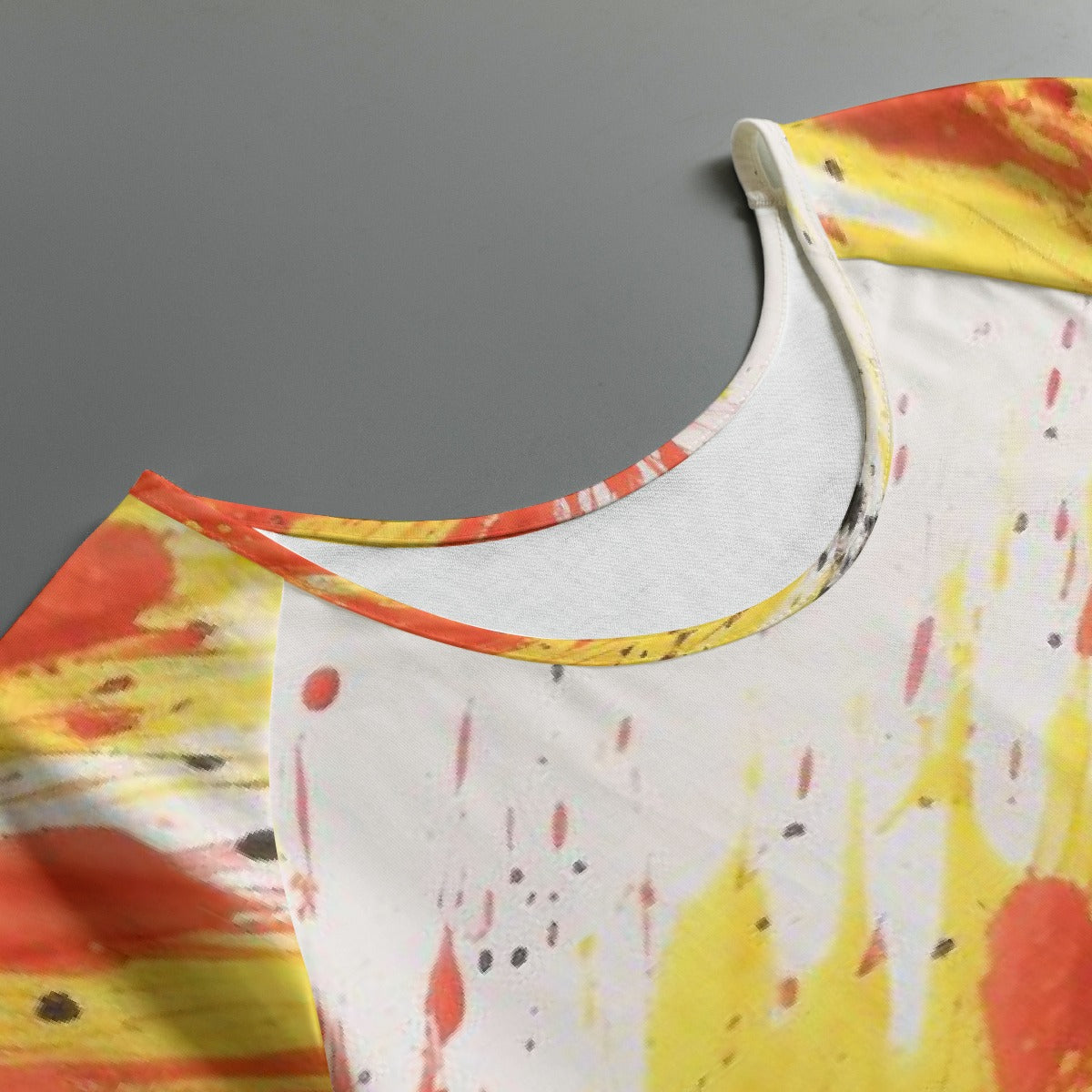 All-Over Print Women's Round Neck T-shirt With Raglan Sleeve