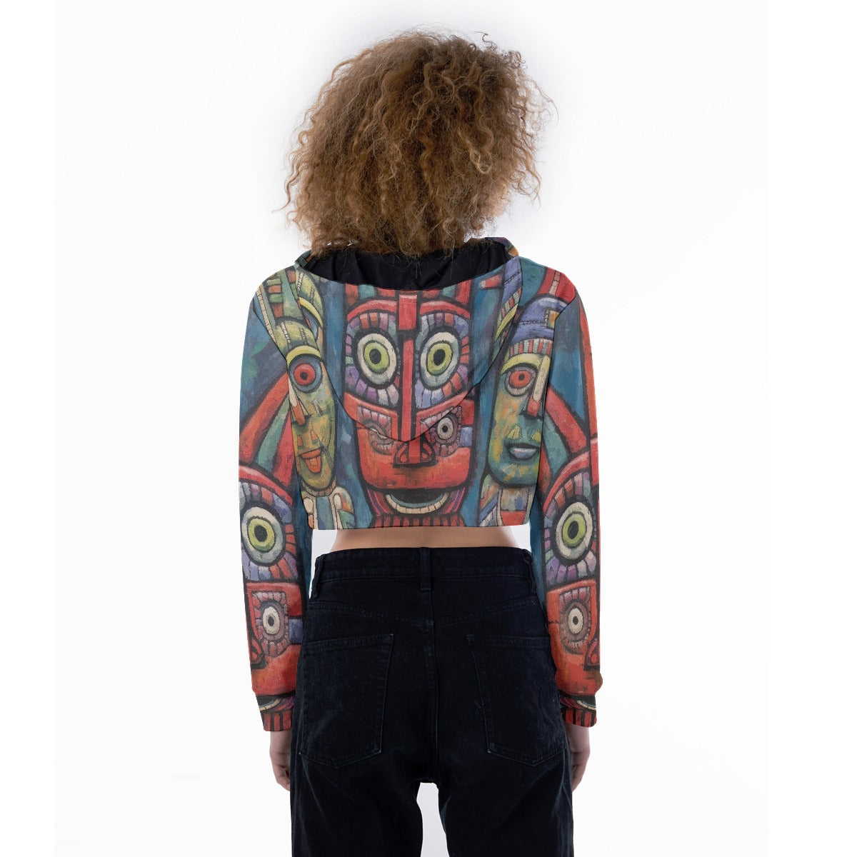 All-Over Print Women's Crop Top Hoodie