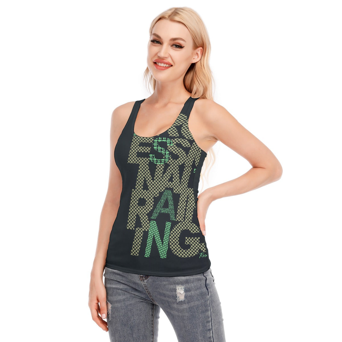 All-Over Print Women's Racer Vest | 190GSM Cotton