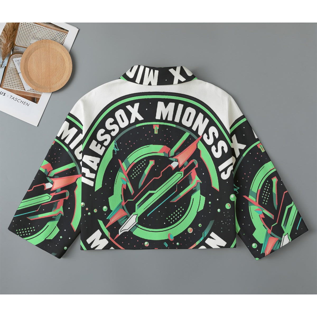 All-Over Print Women's Cropped Jacket | 245GSM Cotton