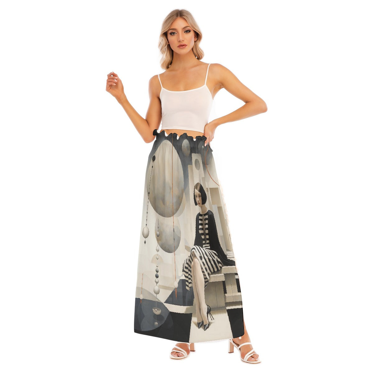 All-Over Print Women's Side Split Skirt