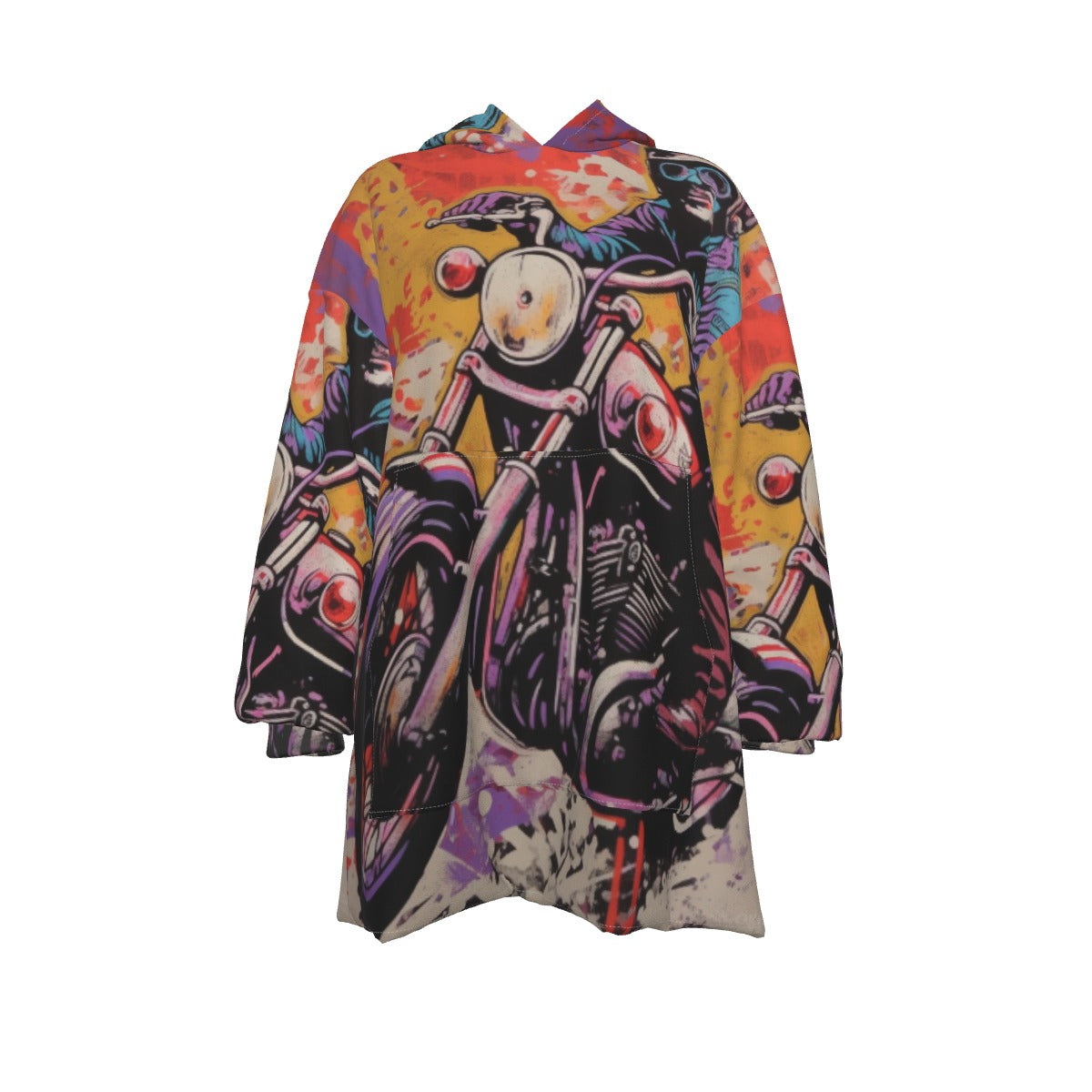 All-Over Print Women's Sherpa Fleece Hoodie Blanket