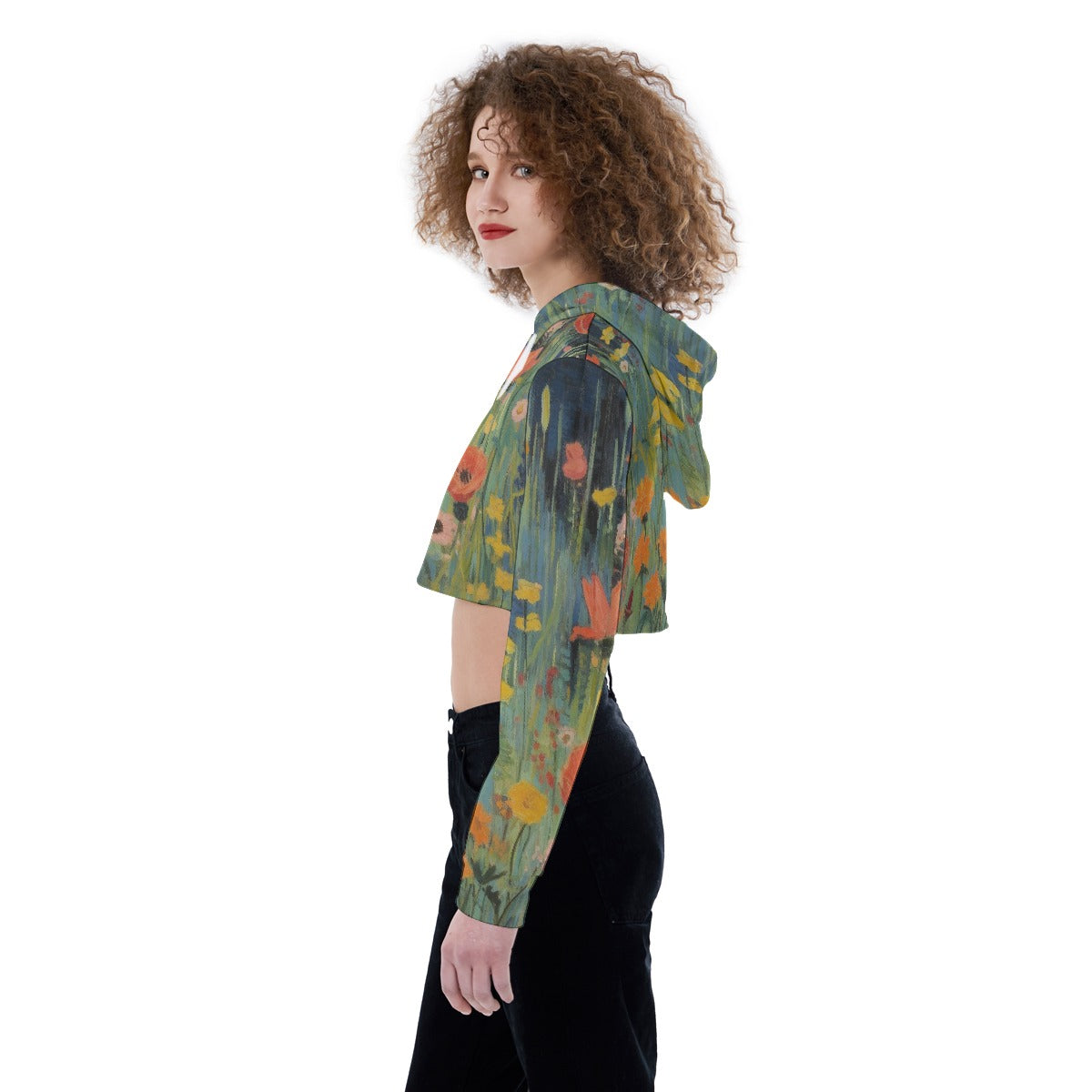 All-Over Print Women's Crop Top Hoodie