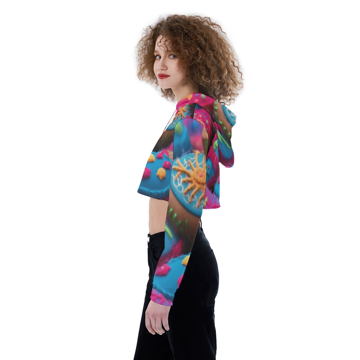 All-Over Print Women's Crop Top Hoodie