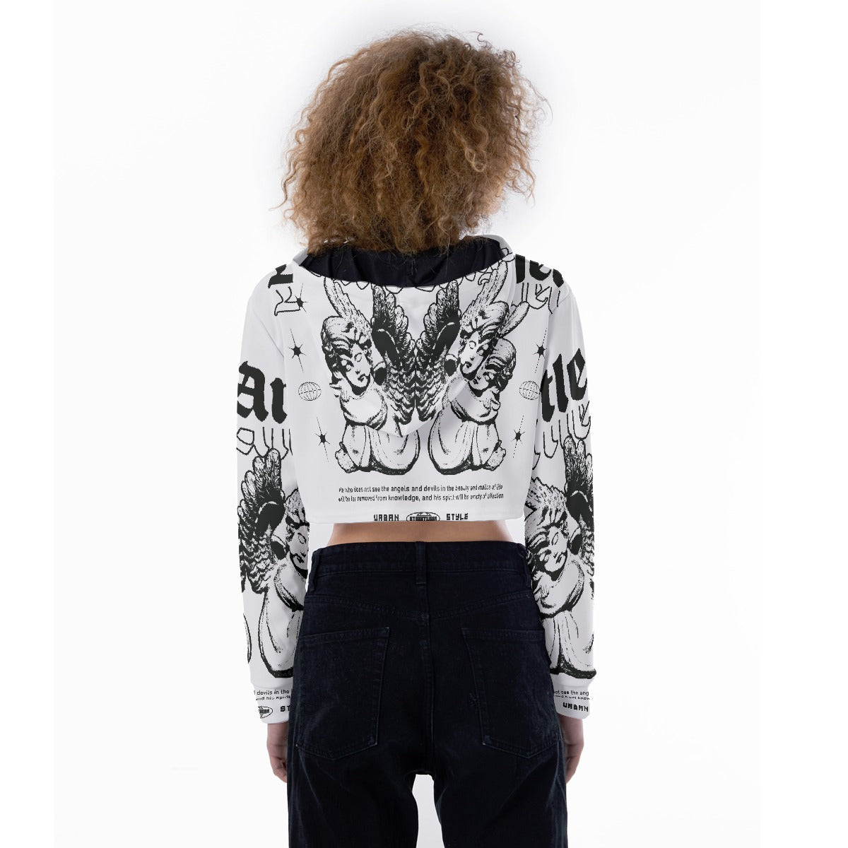 All-Over Print Women's Crop Top Hoodie