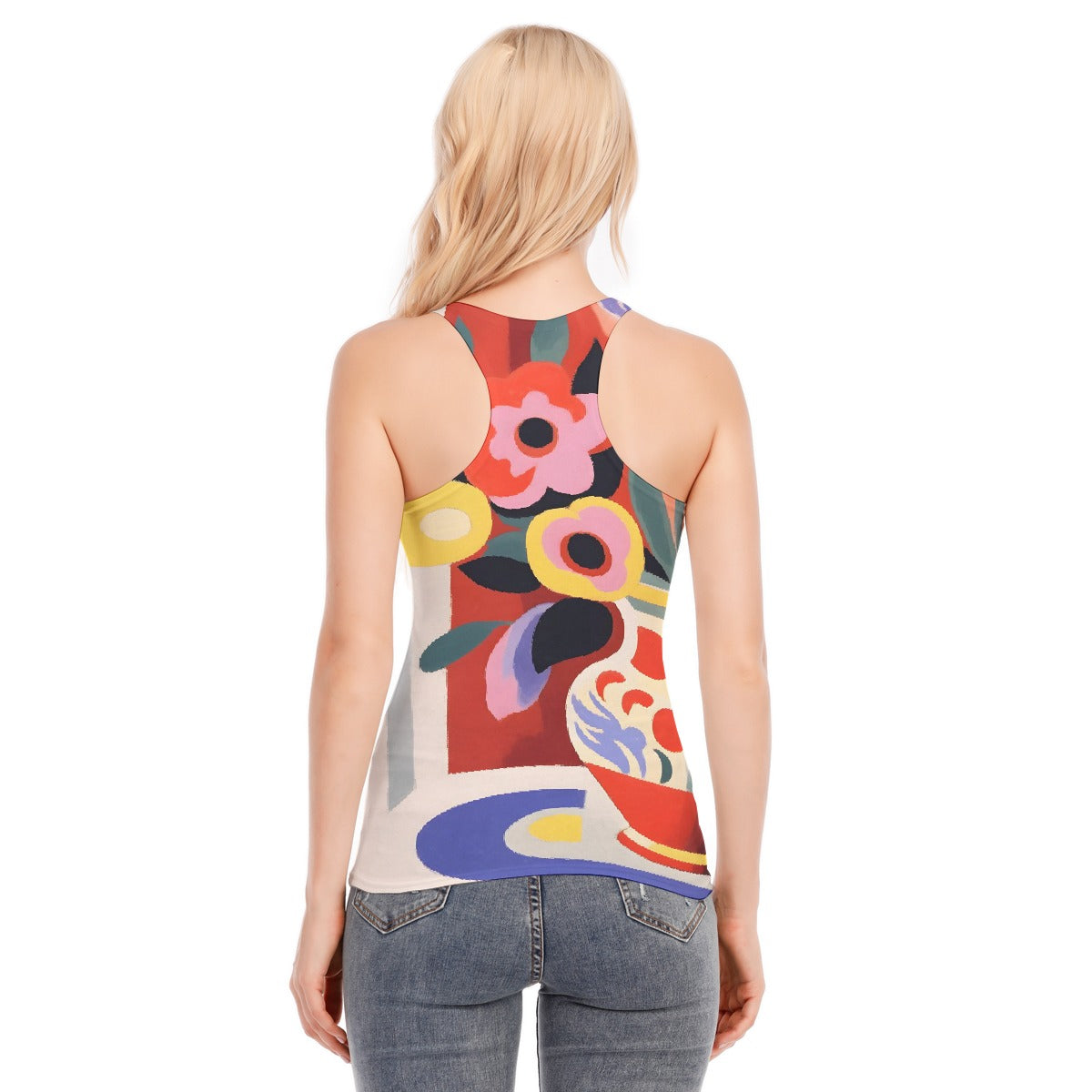 All-Over Print Women's Racer Vest | 190GSM Cotton