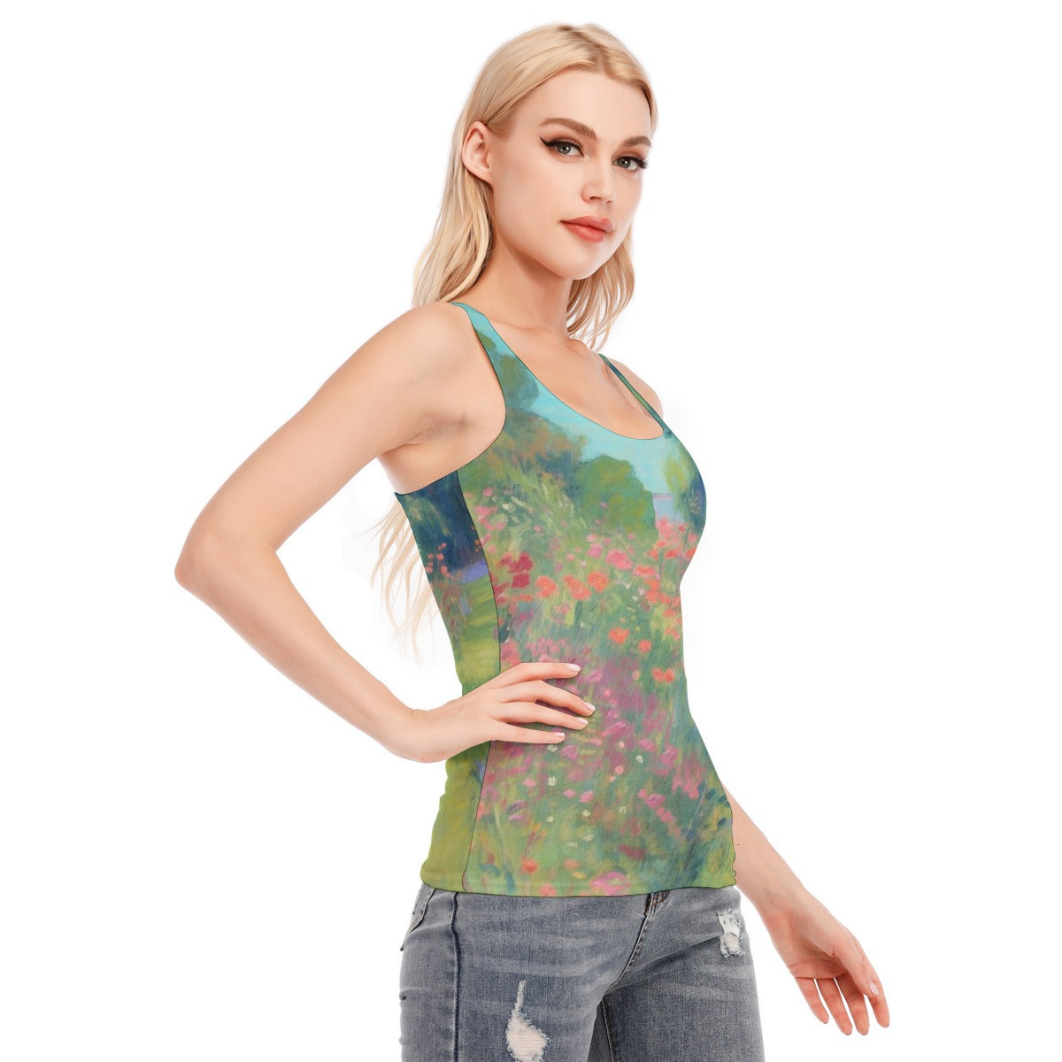 All-Over Print Women's Racer Vest | 190GSM Cotton
