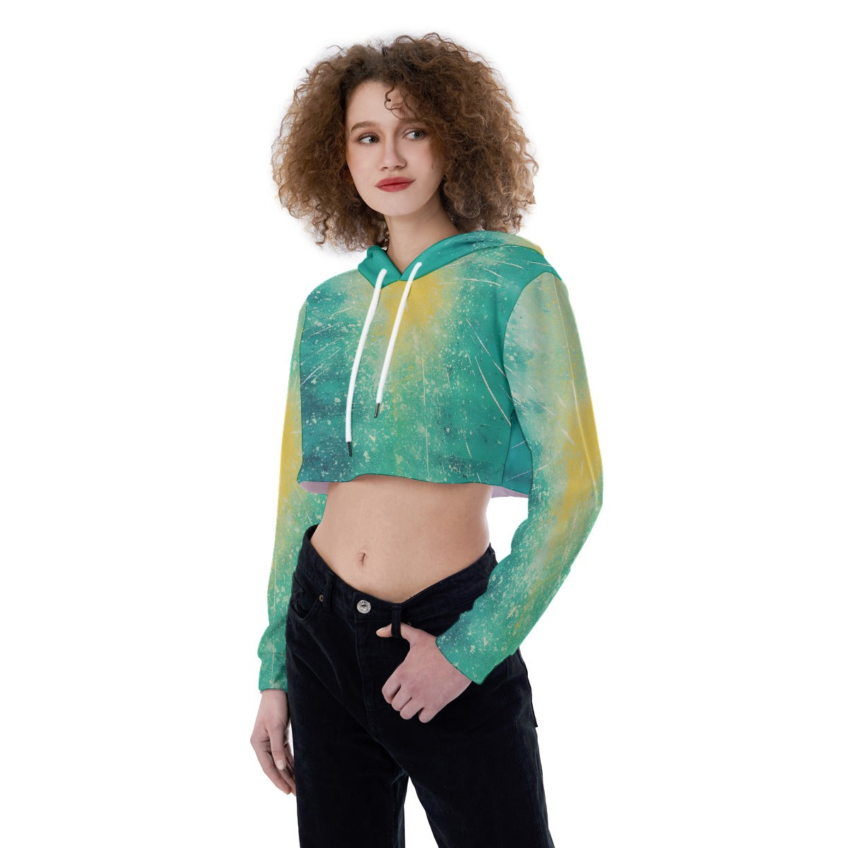 All-Over Print Women's Crop Top Hoodie