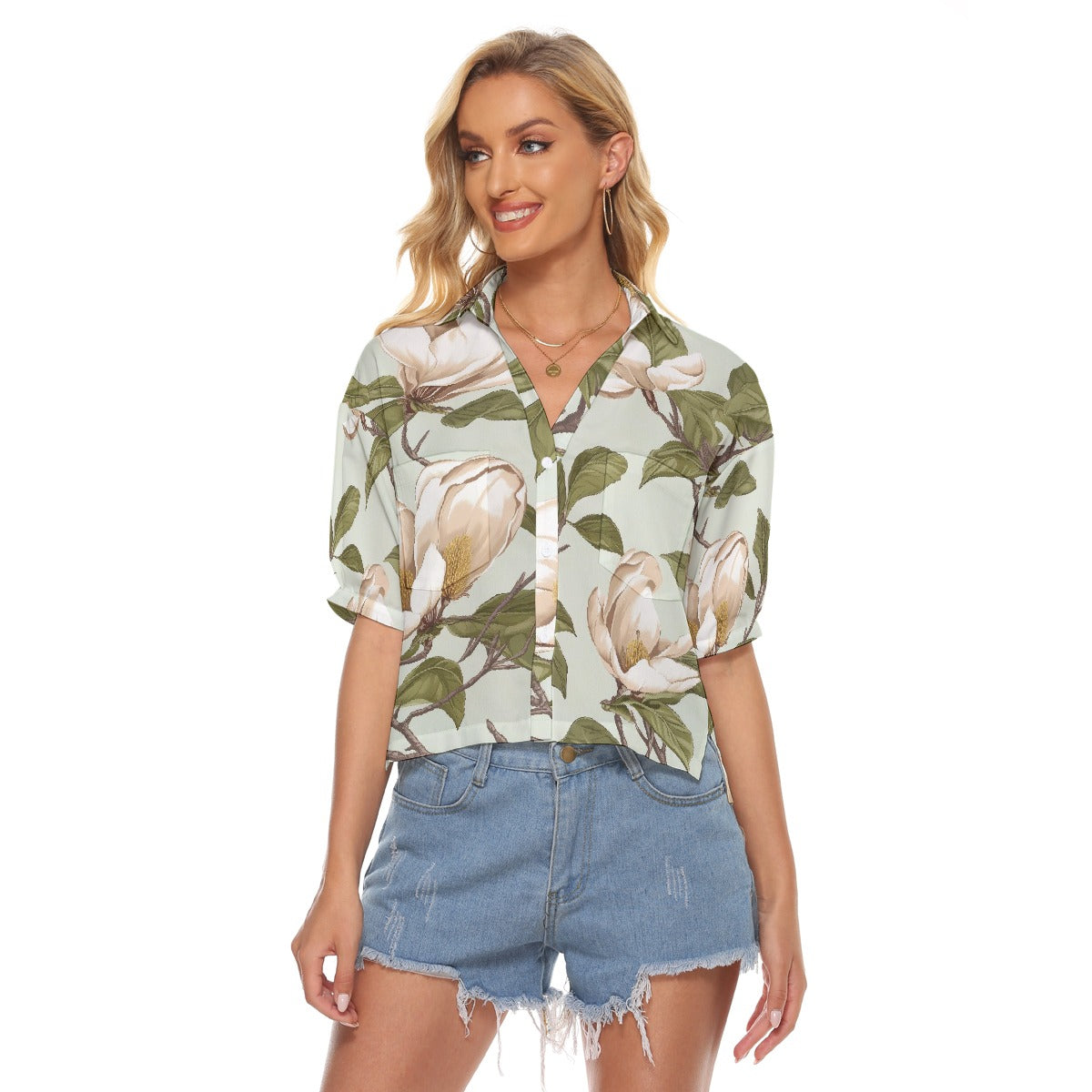 All-Over Print Women's V-neck Shirts