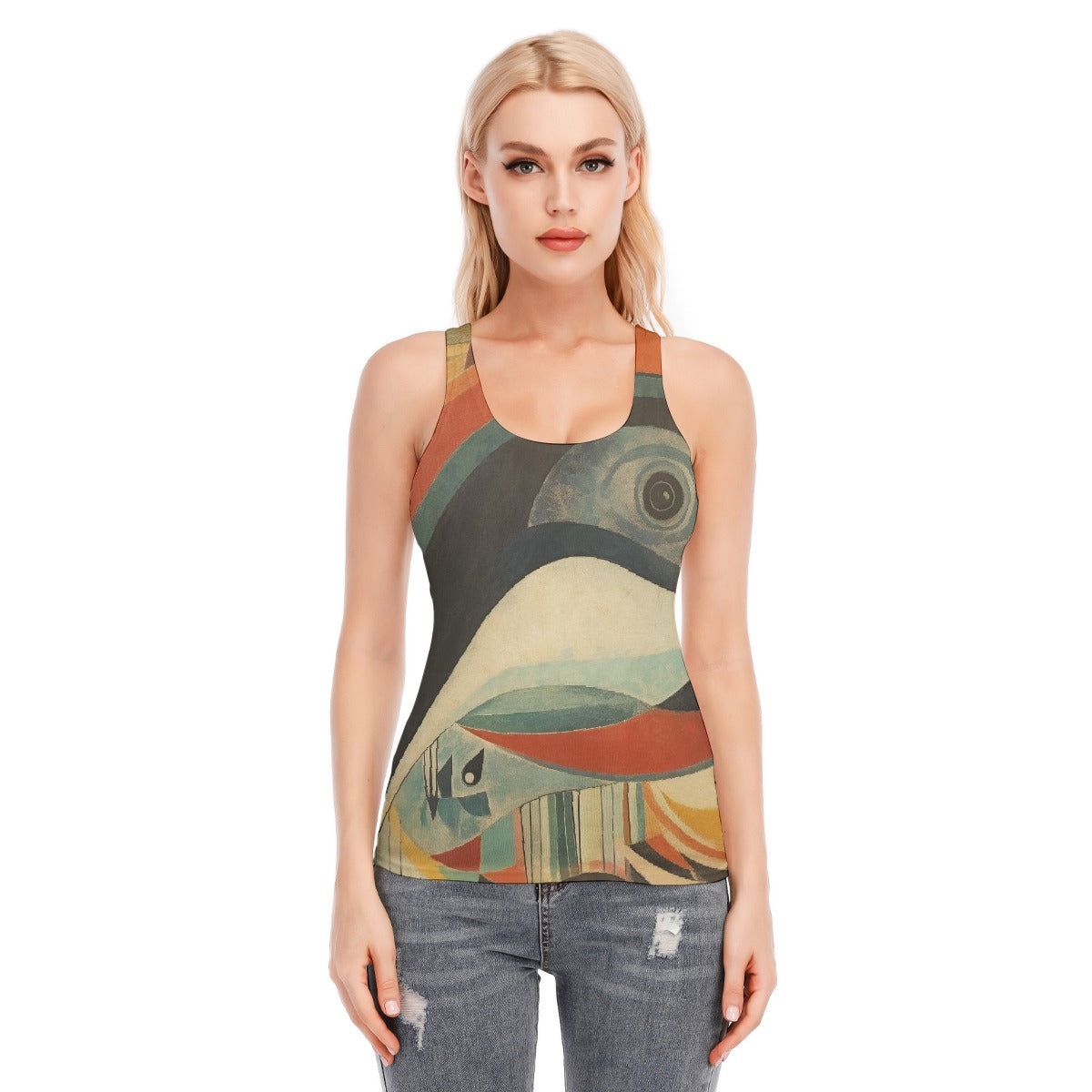 All-Over Print Women's Racer Vest | 190GSM Cotton