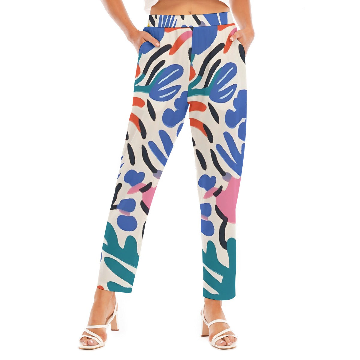 All-Over Print Women's Loose Straight-leg Pants