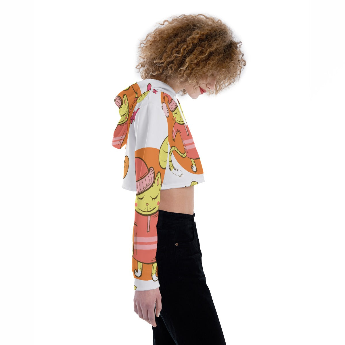 All-Over Print Women's Crop Top Hoodie