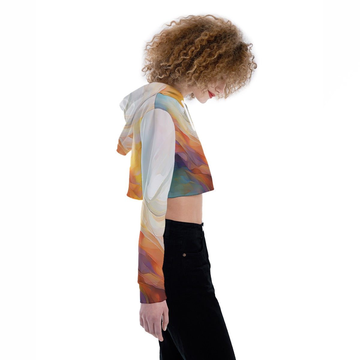 All-Over Print Women's Crop Top Hoodie