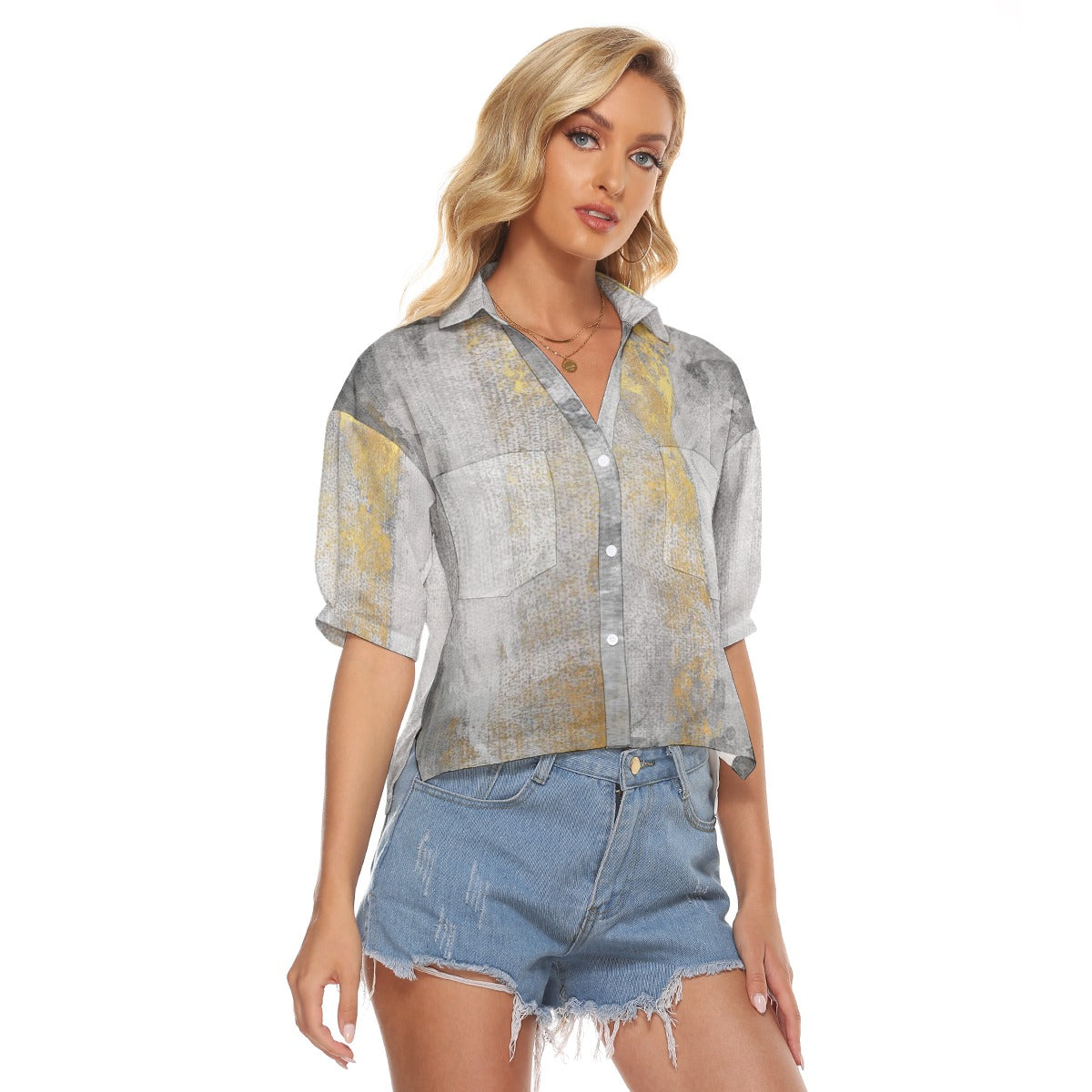 All-Over Print Women's V-neck Shirts