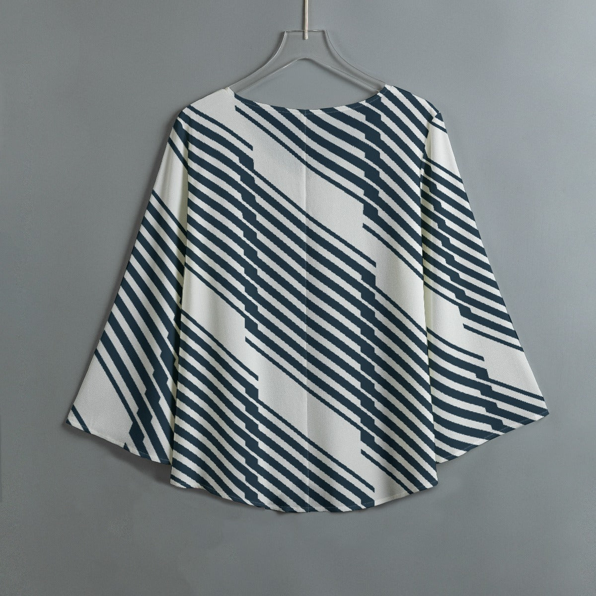 All-Over Print Women's V-neck T-shirt With Irregular Hem