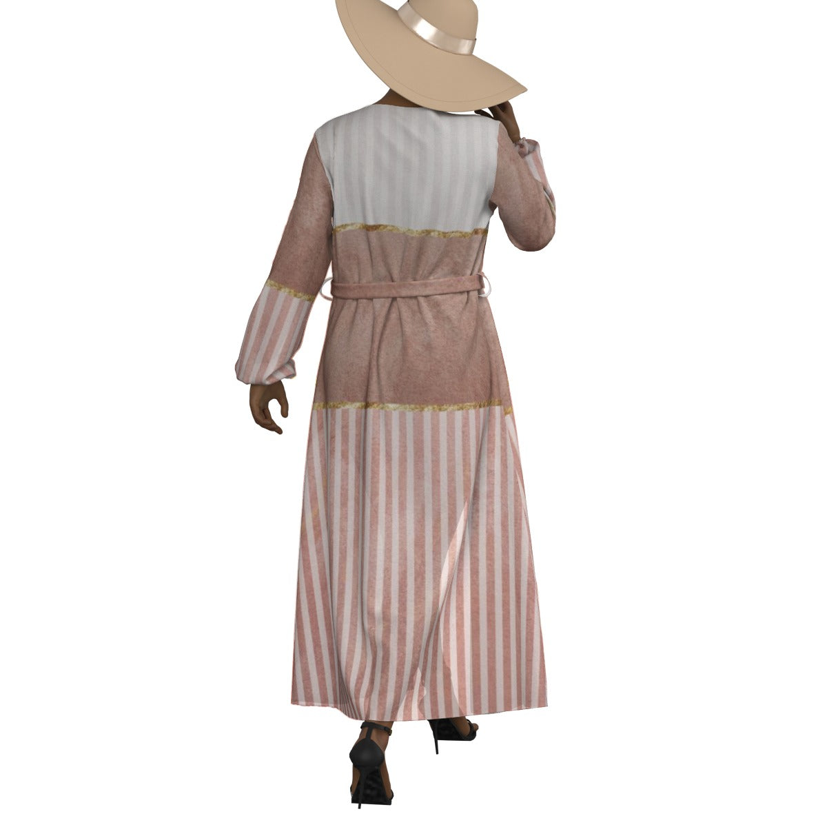 All-Over Print Women's Lace-up Chiffon Robe