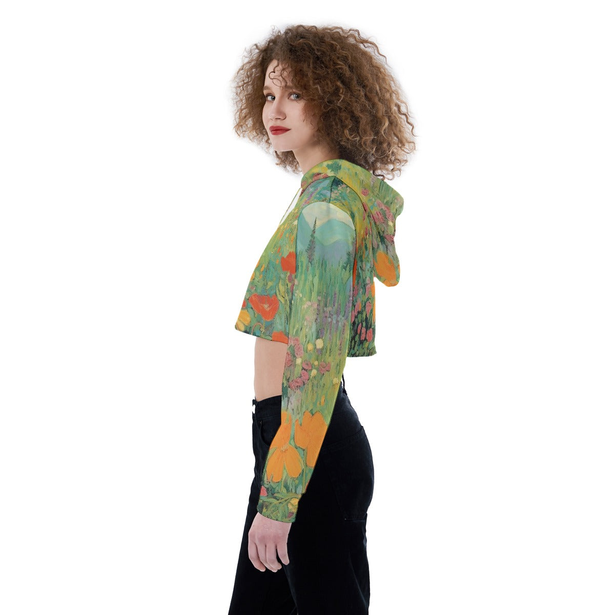 All-Over Print Women's Crop Top Hoodie