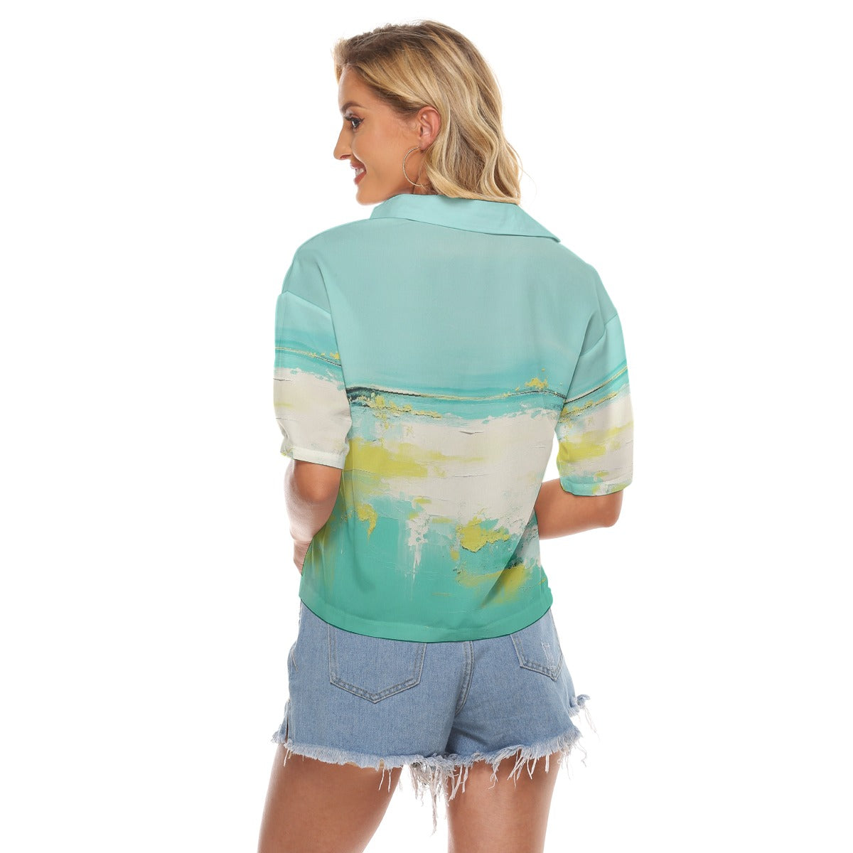 All-Over Print Women's V-neck Shirts