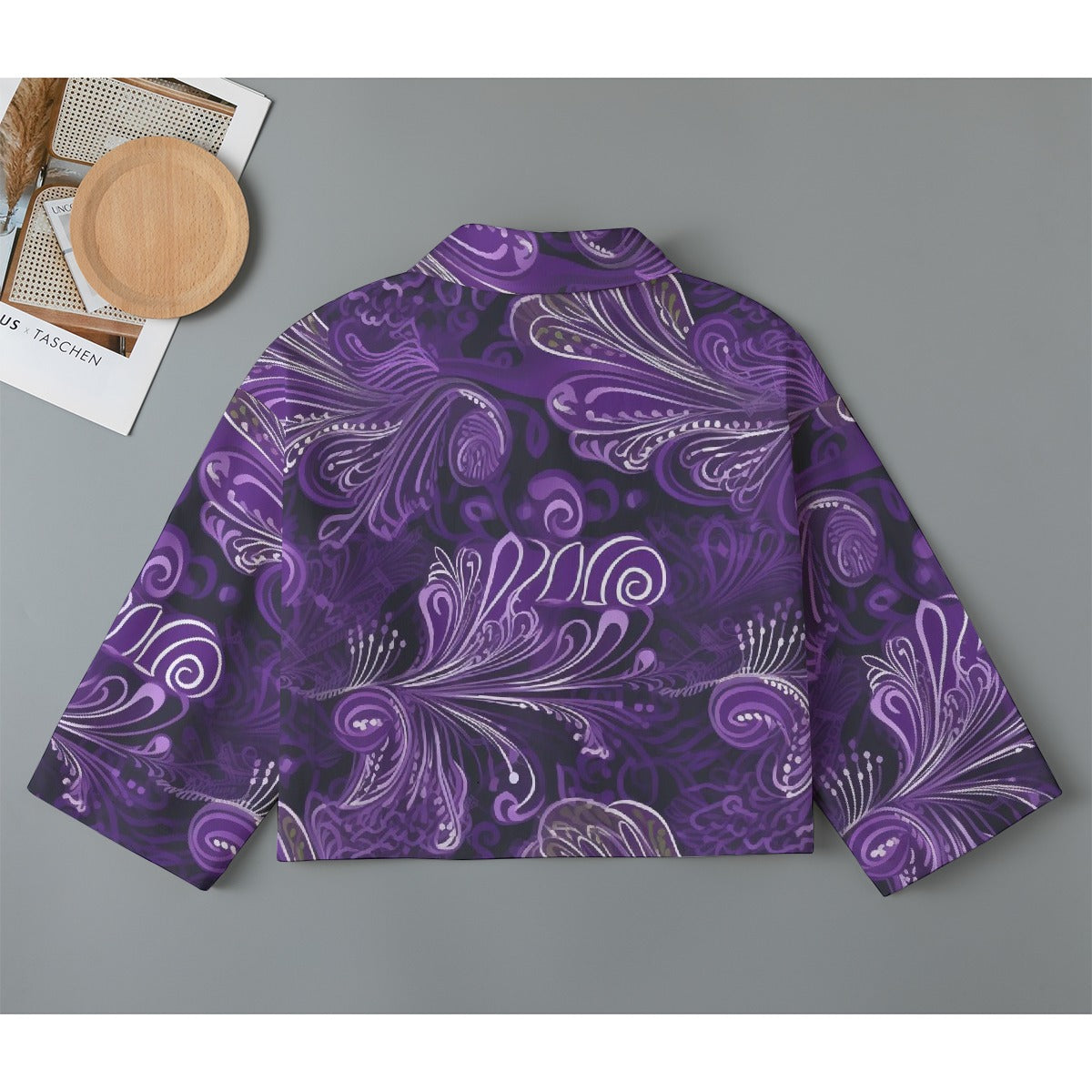 All-Over Print Women's Cropped Jacket | 245GSM Cotton
