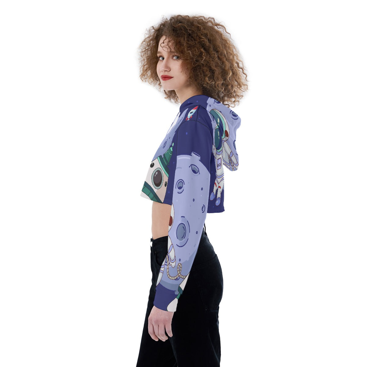 All-Over Print Women's Crop Top Hoodie