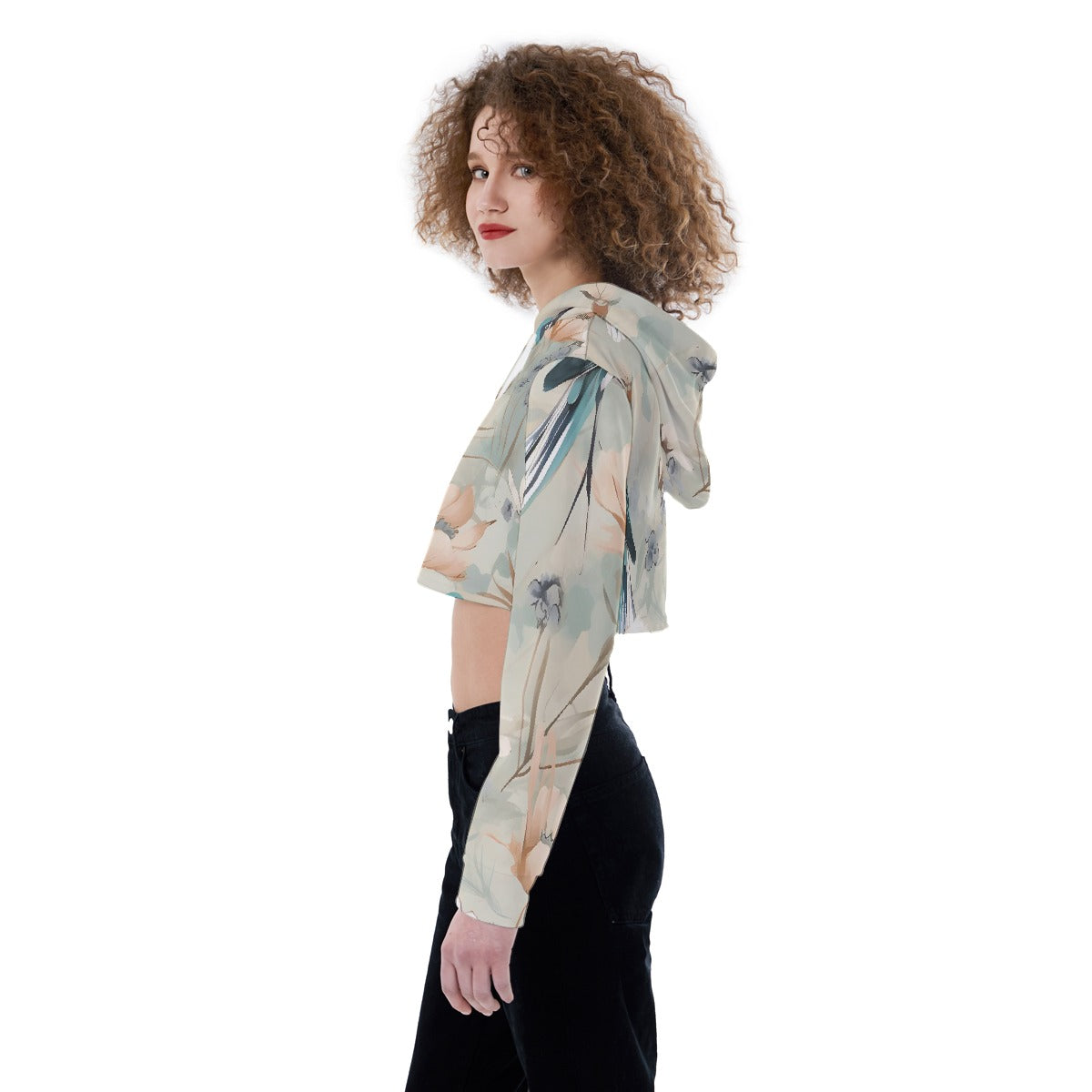 All-Over Print Women's Crop Top Hoodie