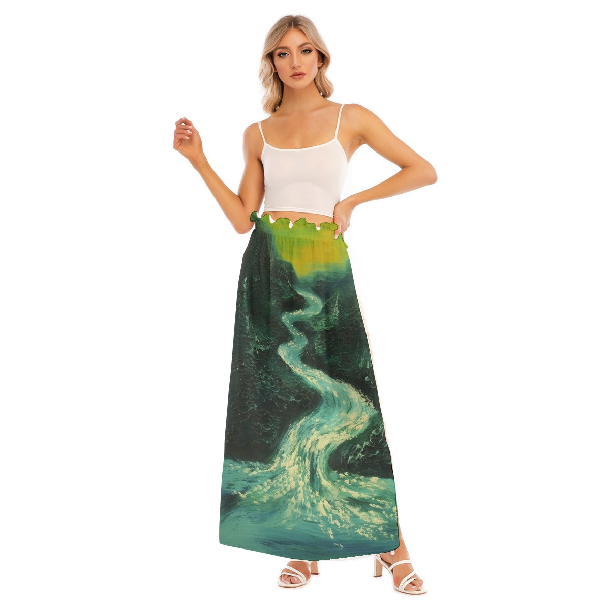 All-Over Print Women's Side Split Skirt