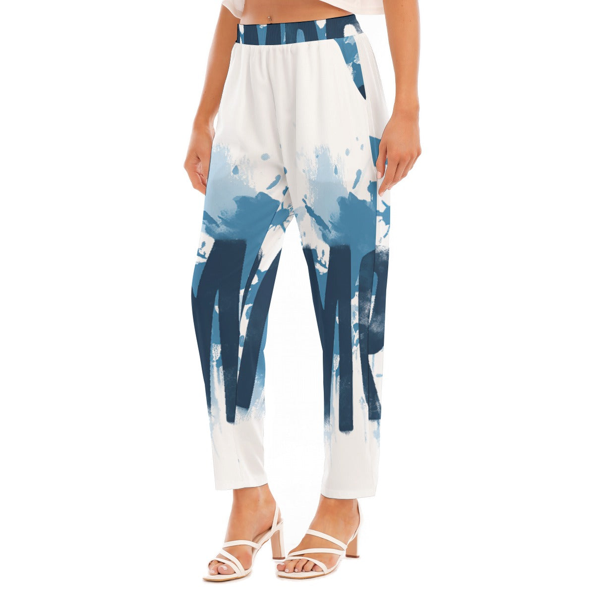 All-Over Print Women's Loose Straight-leg Pants