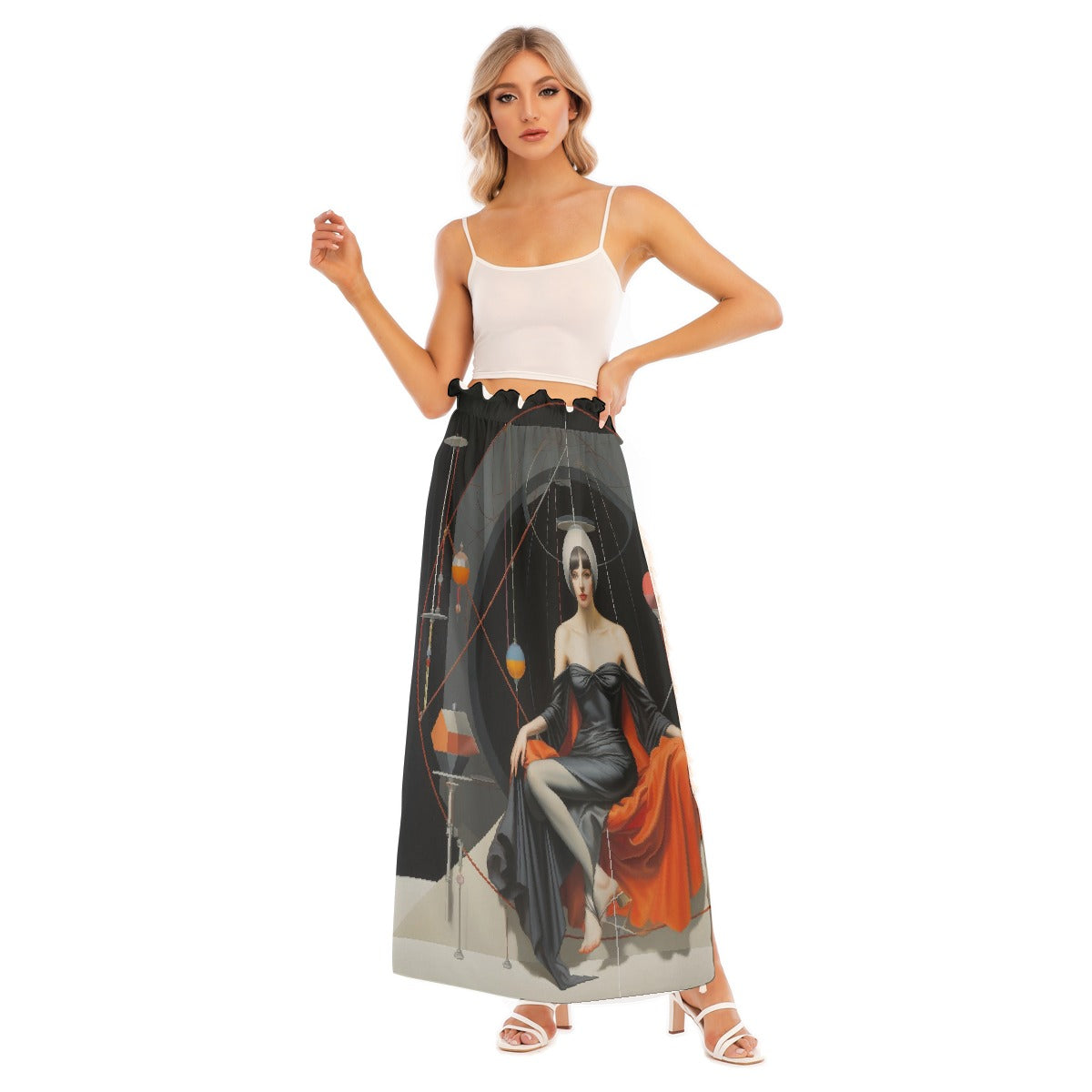 All-Over Print Women's Side Split Skirt