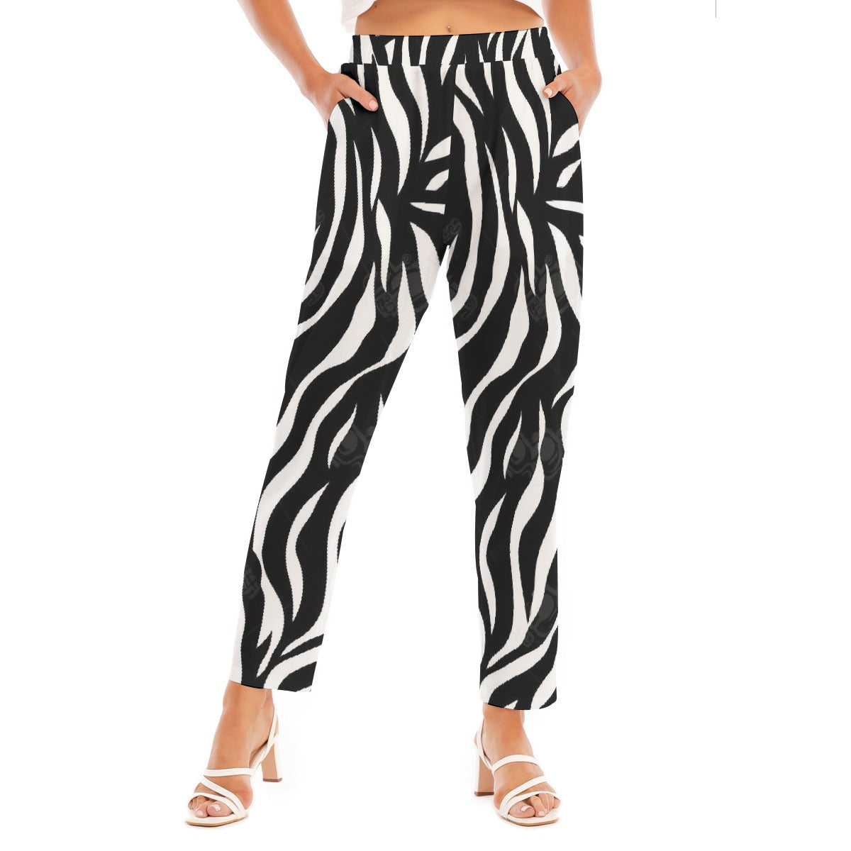 All-Over Print Women's Loose Straight-leg Pants