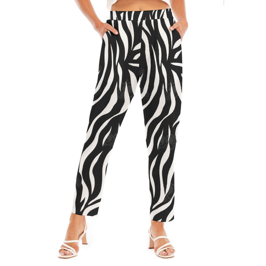 All-Over Print Women's Loose Straight-leg Pants