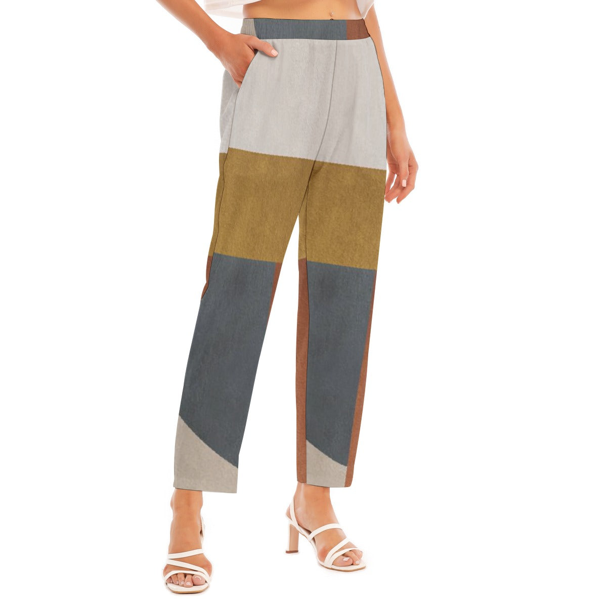 All-Over Print Women's Loose Straight-leg Pants