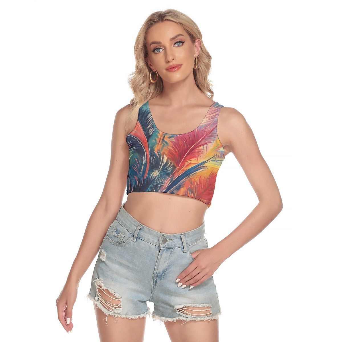 All-Over Print Women's Sport Crop Tank Top