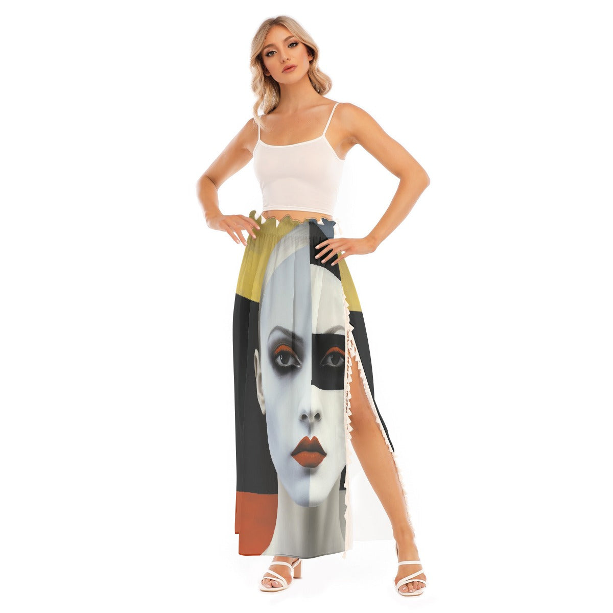 All-Over Print Women's Side Split Skirt