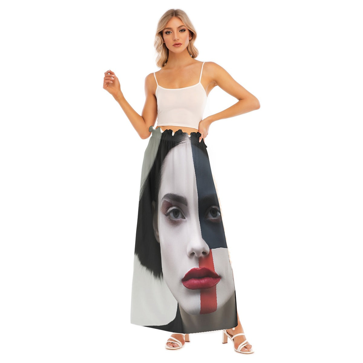All-Over Print Women's Side Split Skirt